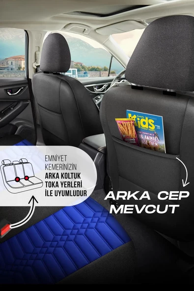 PANDA ATİNA SERİSİ JAKAR KUMAŞ OTO KOLTUK KILIFI - TAM SET - 5