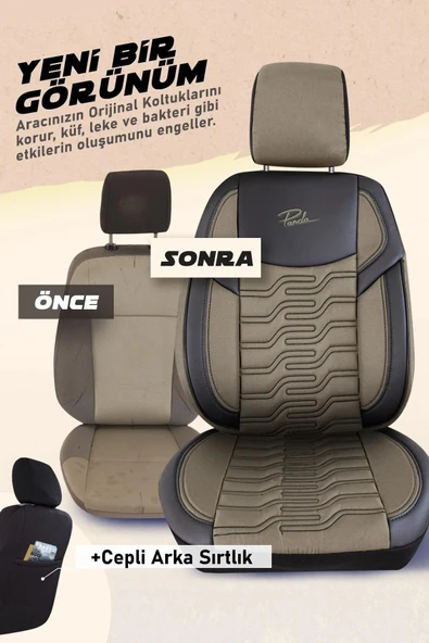 Panda Kılıf Panda Berlin Serisi Jakar Kumaş Oto Koltuk Kılıfı - Tam Set - Resim 4