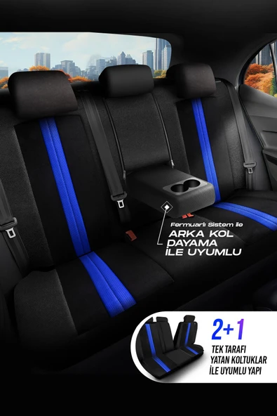 Panda Kılıf PANDA LİZBON SERİSİ ALAKANTRA KUMAŞ OTO KOLTUK KILIFI - TAM SET - 6