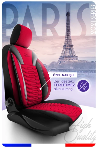 Panda Kılıf Panda Paris Serisi Pike Kumaş Oto Koltuk Kılıfı - Tam Set - 2