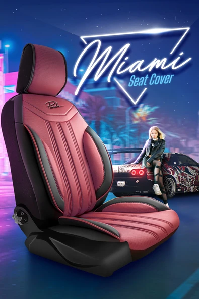 Panda Kılıf Panda Miami Serisi Deri Oto Koltuk Kılıfı - Tam Set - Resim 2