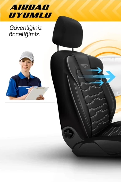 Panda Kılıf PANDA SPORTLİNE SERİSİ İNGİLİZ JAKAR KUMAŞ TİCARİ OTO KOLTUK KILIFI - TAM SET - 2