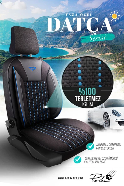 Panda Kılıf PANDA DATÇA SERİSİ KİLİM KUMAŞ OTO KOLTUK KILIFI - TAM SET - 6