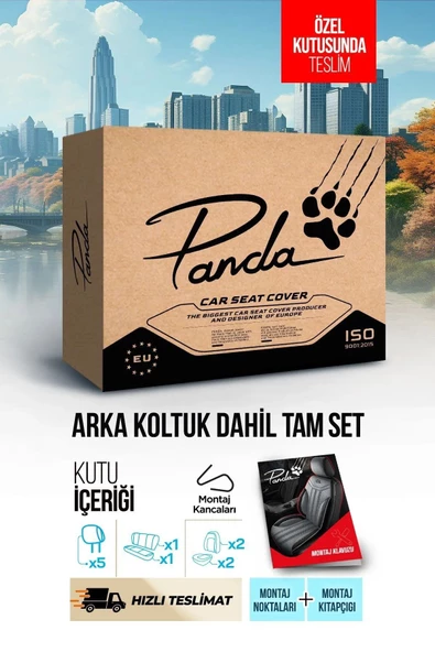 PANDA KAPADOKYA SERİSİ JAKAR KUMAŞ OTO KOLTUK KILIFI - TAM SET - 5
