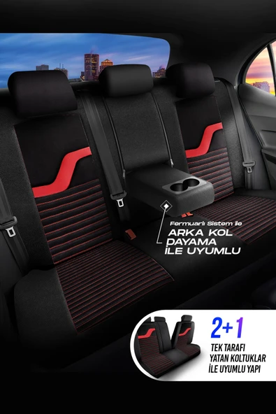 Panda Kılıf PANDA BOSTON SERİSİ VELUCANTRA KUMAŞ OTO KOLTUK KILIFI - TAM SET - Resim 3