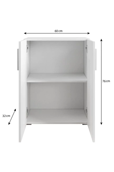 aden home senin evin senin dünyan Beyaz Ayakkabılık, Çok Amaçlı Dolap, %100 Mdf Ayakkabı Dolabı, Kapaklı Ayakkabılık - 3