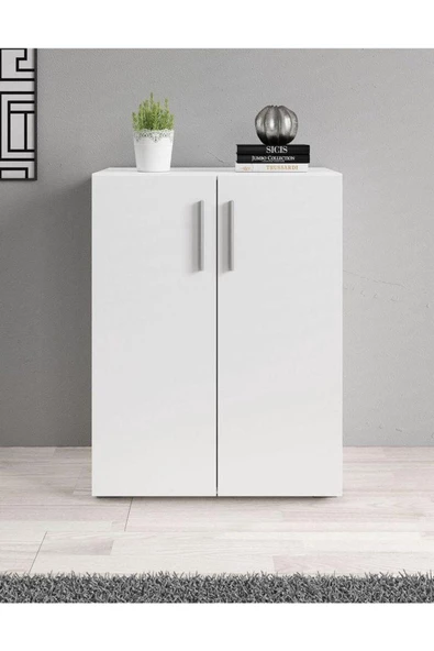 aden home senin evin senin dünyan Beyaz Ayakkabılık, Çok Amaçlı Dolap, %100 Mdf Ayakkabı Dolabı, Kapaklı Ayakkabılık - 5