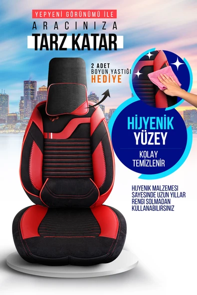 Panda Kılıf PANDA BOSTON SERİSİ VELUCANTRA KUMAŞ OTO KOLTUK KILIFI - TAM SET - Resim 4