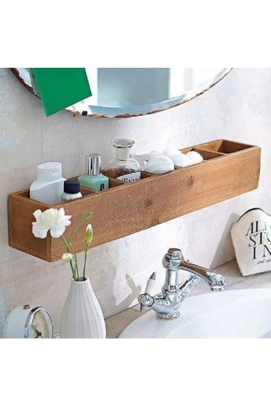 aden home senin evin senin dünyan Çok Amaçlı Dekoratif Ahşap Kutu Mutfak Banyo Düzenleyici Organizer 50x12