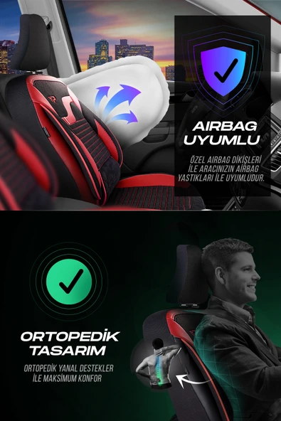 Panda Kılıf PANDA BOSTON SERİSİ VELUCANTRA KUMAŞ OTO KOLTUK KILIFI - TAM SET - Resim 5