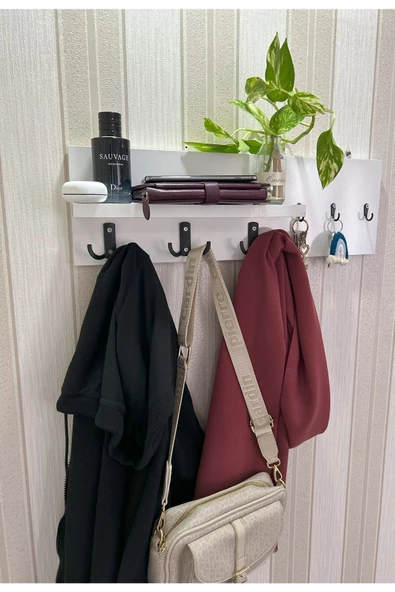 aden home senin evin senin dünyan Anahtar Askısı, Ahşap Anahtarlık Askısı, Duvara Monte Anahtarlık Askılık, Elbise Askılığı - 2