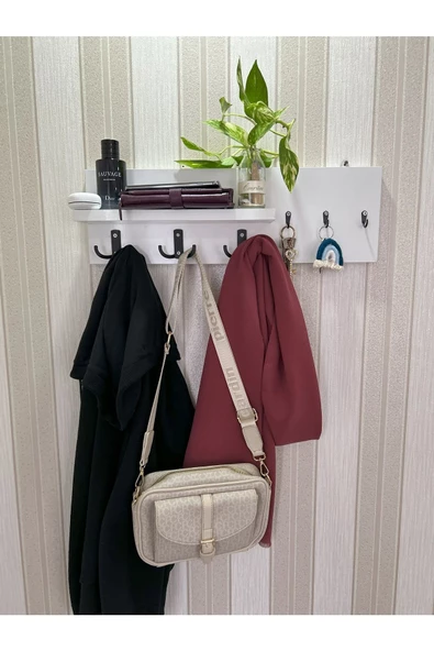 aden home senin evin senin dünyan Anahtar Askısı, Ahşap Anahtarlık Askısı, Duvara Monte Anahtarlık Askılık, Elbise Askılığı - 6