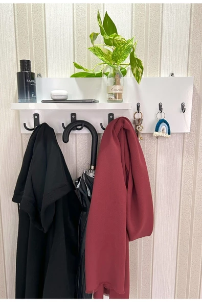 aden home senin evin senin dünyan Anahtar Askısı, Ahşap Anahtarlık Askısı, Duvara Monte Anahtarlık Askılık, Elbise Askılığı - 3
