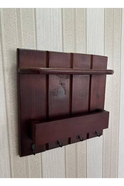 aden home senin evin senin dünyan Ahşap Anahtar Askısı, Duvara Monte Anahtarlık, Dekoratif Anahtar Askısı, Duvar Rafı, ANH52 - 8