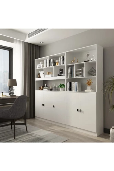 aden home senin evin senin dünyan Beyaz Hazır Mutfak Dolabı, Çok Amaçlı Mutfak Dolabı, Erzak Dolabı, MDF, 180x200cm, MDLP28 - 2