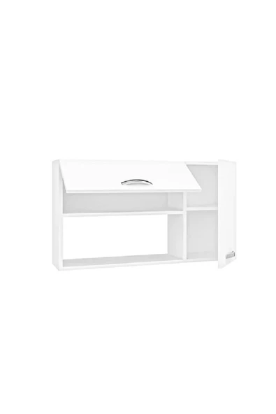 aden home senin evin senin dünyan 2 Kapaklı Beyaz Mutfak Rafı, Mutfak Dolabı, Duvar Rafı, Çok Amaçlı Raf, %100 Beyaz Mdf Mmrf01 - 2