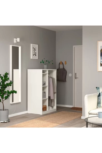aden home senin evin senin dünyan Açık Gardırop, %100 MDF Beyaz Gardırop, Elbise Dolabı, MDF Beyaz Gardırop - 2