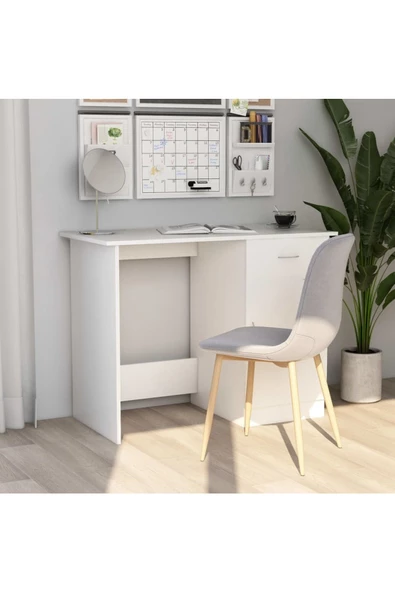 aden home senin evin senin dünyan %100 MDF Çalışma Masası, Bilgisayar Masası, Kitaplıklı Çalışma Masası, Beyaz Ders Çalışma Masası - 7