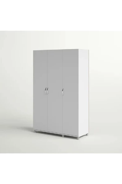 aden home senin evin senin dünyan 3 Kapaklı Çekmeceli Gardırop, %100 Mdf Gardırop, Elbise Dolabı, 190x120 Cm - 7