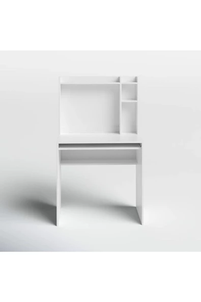 aden home senin evin senin dünyan %100 MDF Çalışma Masası, Bilgisayar Masası, Kitaplıklı Çalışma Masası, Beyaz Ders Çalışma Masası - 4