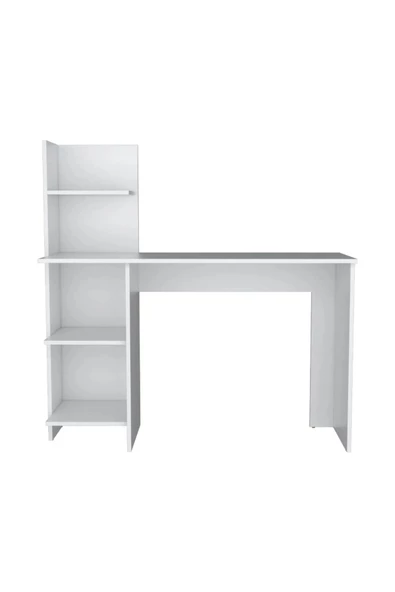 aden home senin evin senin dünyan %100 MDF Çalışma Masası, Bilgisayar Masası, Kitaplıklı Çalışma Masası, Beyaz Ders Çalışma Masası - 3