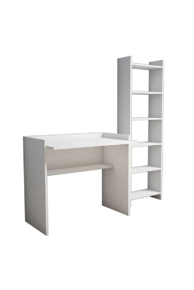 aden home senin evin senin dünyan Beyaz Çalışma Masası, Kitaplıklı Çalışma Masası, Ofis Çalışma Masası, Ders Çalışma Masası - CM85 - 3