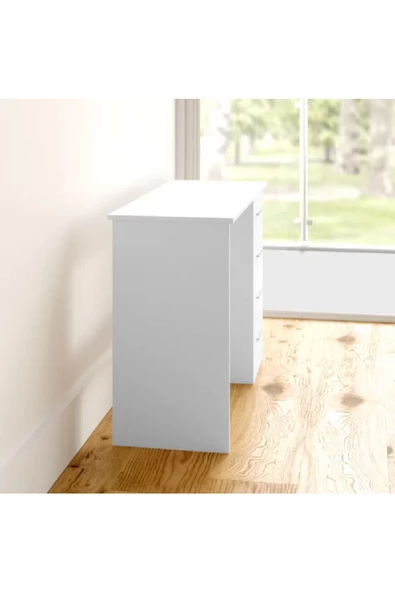 aden home senin evin senin dünyan Kitaplıklı Çalışma Masası, %100 Mdf Beyaz Çalışma Masası, Ofis Çalışma Masası, Genç Odası - 6