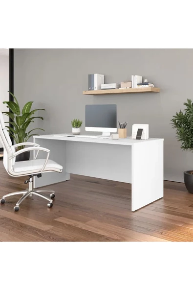 aden home senin evin senin dünyan Beyaz Çalışma Masası, Ofis Büro Çalışma Masası, Ders Çalışma Masası 160x60cm