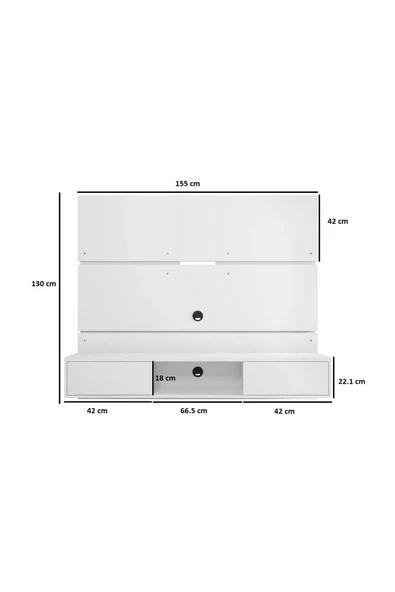 aden home senin evin senin dünyan Beyaz Tv Ünitesi, Mdf Panel Duvara Monte Tv Ünitesi, Tv Sehpa Ünitesi Konsol Tvu97 - 7