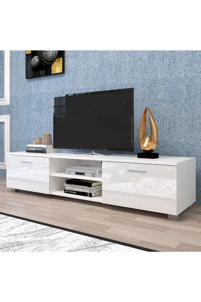 aden home senin evin senin dünyan Beyaz TV Ünitesi, MDF TV Ünitesi, Kapaklı TV Sehpa Ünitesi, Beyaz MDF TV Ünitesi Konsol, TVU94