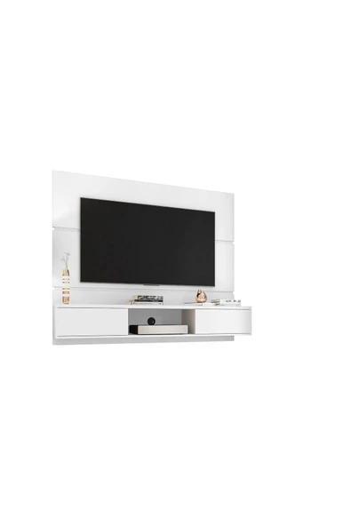 aden home senin evin senin dünyan Beyaz Tv Ünitesi, Mdf Panel Duvara Monte Tv Ünitesi, Tv Sehpa Ünitesi Konsol Tvu97 - 3