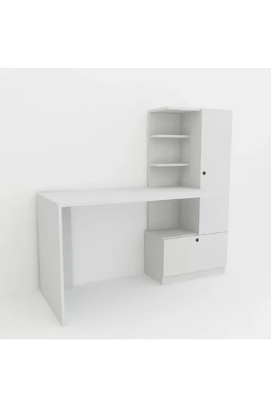 aden home senin evin senin dünyan Mira Kitaplıklı Dekoratif Çalışma Masası, Genç Odası, MDF, CM30 - 4