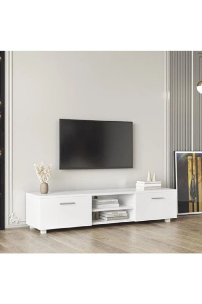 aden home senin evin senin dünyan Saul Modern TV Ünitesi, 2 Kapaklı TV Ünitesi, 150cm %100 MDF, TVU03 - 3