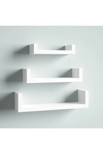 aden home senin evin senin dünyan Dekoratif Beyaz Duvar Rafı, Baharatlık, Mutfak Rafı, Banyo Rafı, Kitaplık Rafı, %100 MDF Gizli Raf - 3