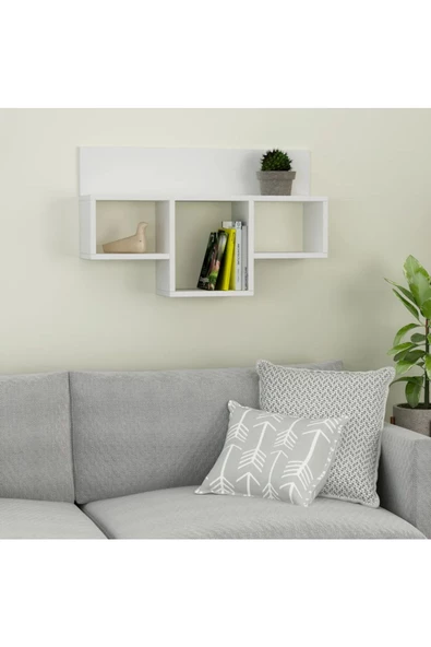 aden home senin evin senin dünyan Dekoratif Duvar Rafı, Ahşap Duvar Rafı Kitaplık, Banyo Mutfak Duvar Rafı, Çocuk Odası Duvar Rafı - 4