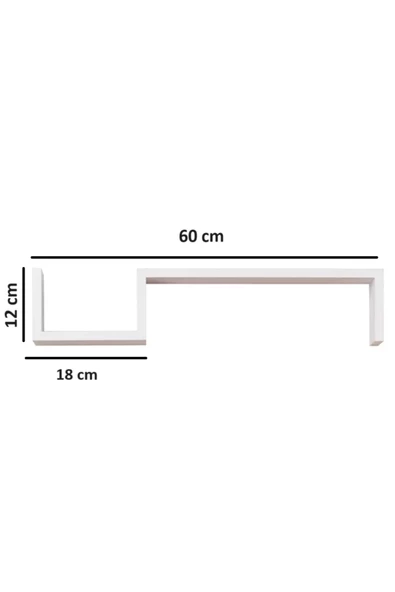 aden home senin evin senin dünyan Dekoratif Beyaz Duvar Rafı, Baharatlık, Mutfak Rafı, Banyo Rafı, Kitaplık Rafı, %100 MDF Gizli Raf - 5