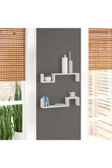 aden home senin evin senin dünyan Dekoratif Beyaz Duvar Rafı, Baharatlık, Mutfak Rafı, Banyo Rafı, Kitaplık Rafı, %100 MDF Gizli Raf