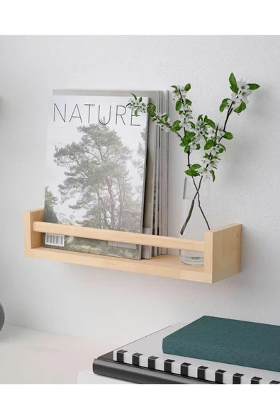 aden home senin evin senin dünyan Montessori Ahşap Duvar Rafı - Mutfak Duvar Rafı, 40cm - 3