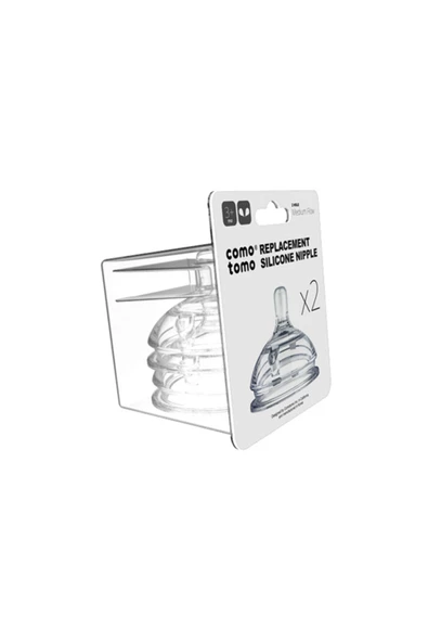 Comotomo Antikolik 2li Silikon Biberon Emziği Orta Akışlı (3-6 AY) - 2