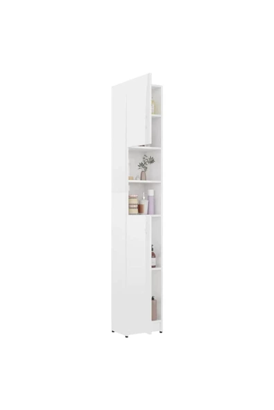 aden home senin evin senin dünyan Beyaz Banyo Dolabı, Banyo Düzenleyici, Mutfak Erzak Kiler Dolabı, Çok Amaçlı Dolap, Banyo Lavabo - 4