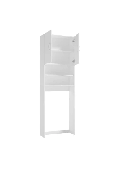 aden home senin evin senin dünyan Çamaşır Kurutma Makinesi Dolabı, Beyaz Banyo Dolabı, Kapaklı Banyo Dolabı, %100 Mdf Banyo Dolabı - 3