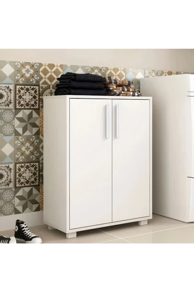 aden home senin evin senin dünyan Kapaklı Banyo Dolabı, Banyo Lavabo Dolabı, Beyaz Mini Çok Amaçlı Dolap, %100 Beyaz MDF Banyo Dolabı