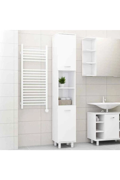 aden home senin evin senin dünyan Beyaz Banyo Dolabı, Banyo Düzenleyici, Çamaşır Makinesi Boy Dolabı, Banyo Lavabo Dolabı