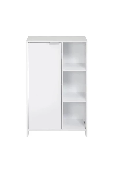 aden home senin evin senin dünyan Beyaz Banyo Dolabı, Banyo Düzenleyici, Mini Banyo Dolabı, Çok Amaçlı Dolap, Ayakkabılık - 4
