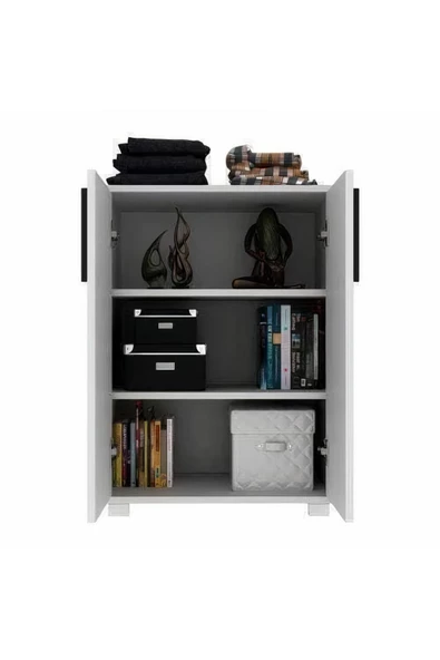 aden home senin evin senin dünyan Kapaklı Banyo Dolabı, Banyo Lavabo Dolabı, Beyaz Mini Çok Amaçlı Dolap, %100 Beyaz MDF Banyo Dolabı - 3