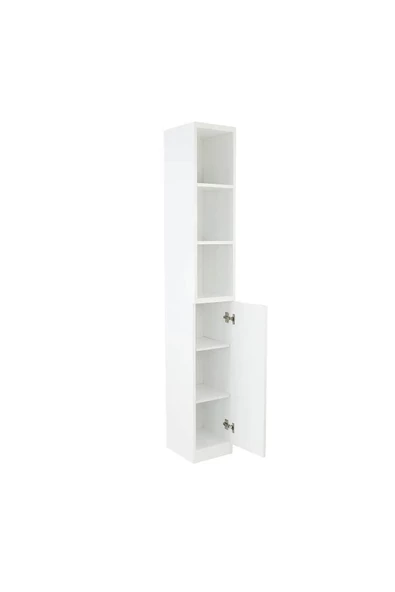 aden home senin evin senin dünyan Beyaz Banyo Dolabı, Banyo Düzenleyici, Çamaşır Makinesi Boy Dolabı, Kapaklı Banyo Dolabı - 3