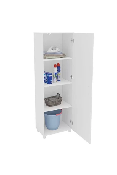 aden home senin evin senin dünyan Beyaz Banyo Dolabı, Banyo Düzenleyici, Mutfak Erzak Kiler Dolabı, Çok Amaçlı Dolap, Çamaşır Makinesi - 4