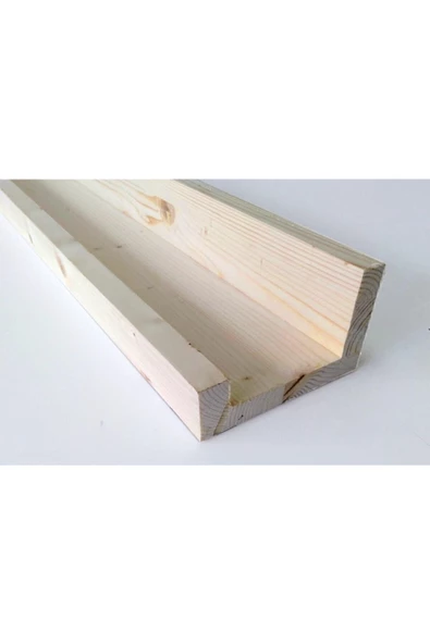 MEK Duvar Raf Resim Çerçeve Rafı 120 Cm Ham Ahşap