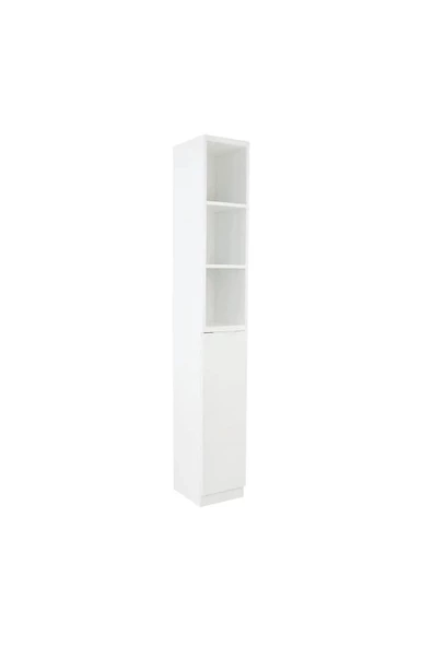 aden home senin evin senin dünyan Beyaz Banyo Dolabı, Banyo Düzenleyici, Çamaşır Makinesi Boy Dolabı, Kapaklı Banyo Dolabı - 2