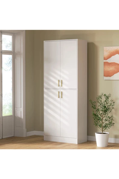 aden home senin evin senin dünyan Beyaz Kapaklı Dolap, Çok Amaçlı Dolap, Mutfak Dolabı, Banyo Dolabı, Kiler Erzak Dolabı, Kitaplık - 3